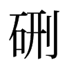 硎的舊字形