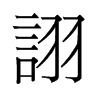 詡的舊字形