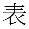 表的臺(tái)灣細(xì)明體