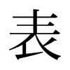 表的舊字形