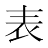 表的韓國(guó)明朝體
