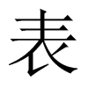 表的中國(guó)大陸宋體