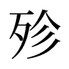 殄的舊字形