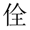 佺的中國大陸宋體