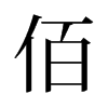 佰的舊字形