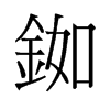 銣的舊字形