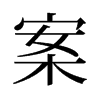 案的舊字形