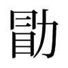 勖的舊字形