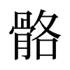 骼的舊字形