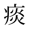 痰的舊字形