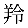 羚的舊字形
