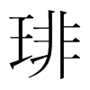 琲的韓國明朝體