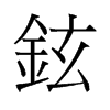 鉉的舊字形