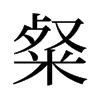 粲的舊字形