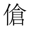傖的舊字形