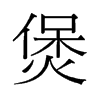 煲的舊字形