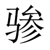 驂的中國大陸宋體