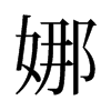 娜的舊字形