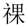 祼的中國大陸宋體