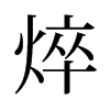 焠的舊字形